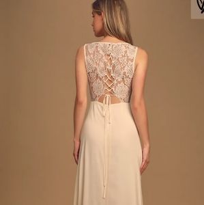 Lulus Sleeveless Lace Maxi Dress